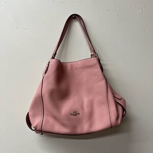 Coach Edie 31 Petal Pink Pebble Leather Shoulder Bag Slouchy Hobo L1757-57125